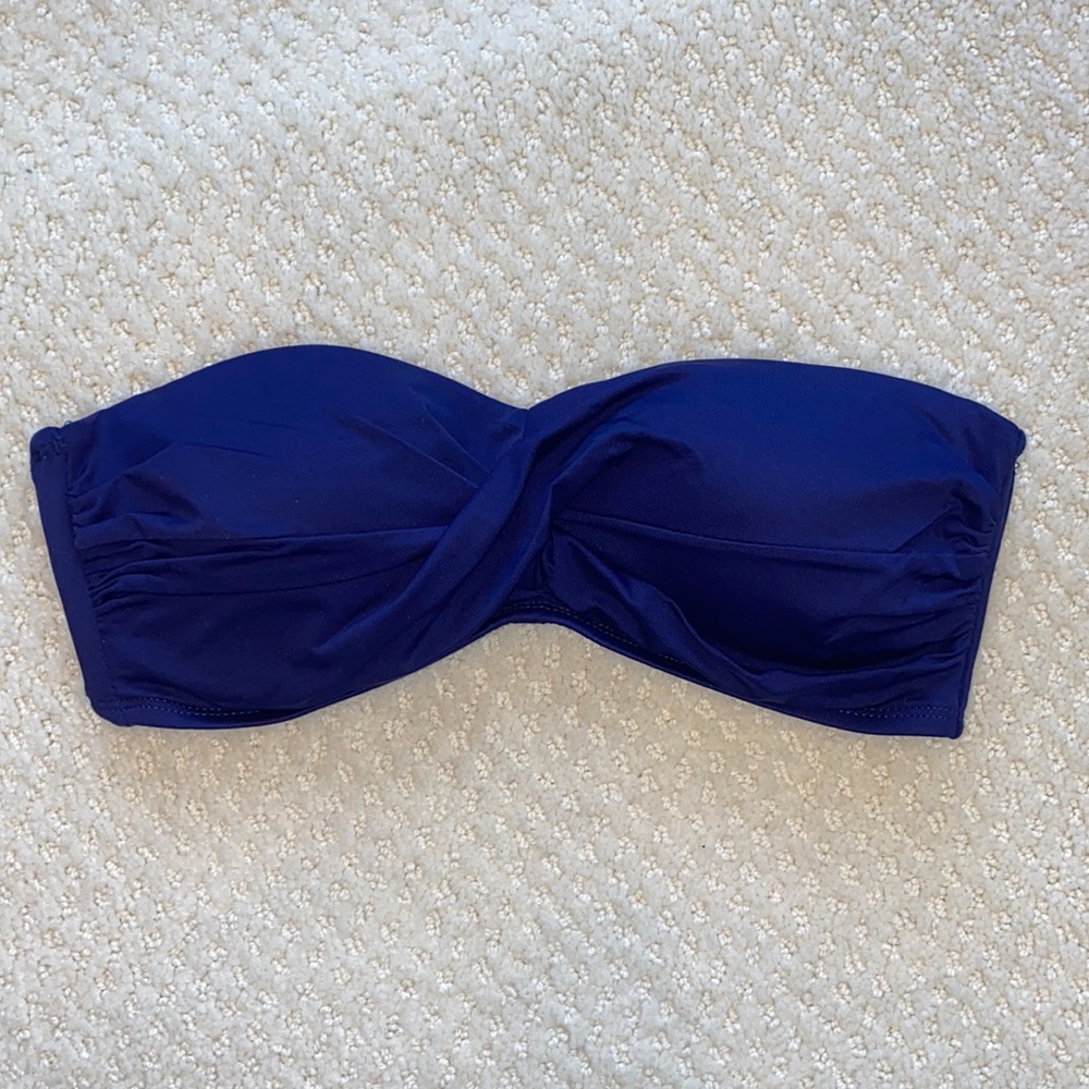 Navy Blue Bandeau Bikini Top